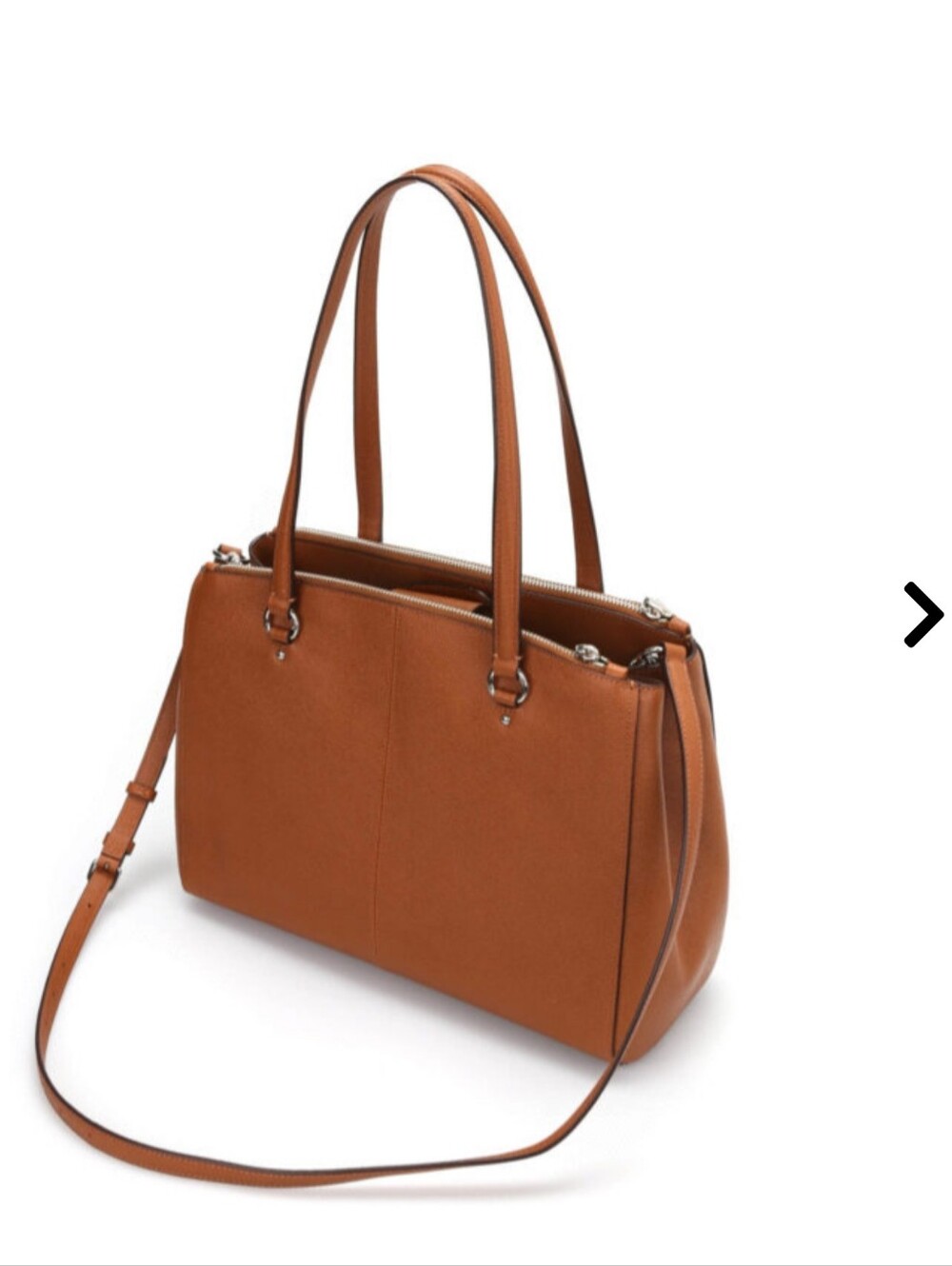 Coach Stanton 26 - Carryall Saddle Brown Crossgrain Leather Satchel Bag - Picture 2 of 16